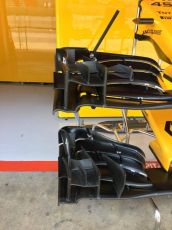 World © Octane Photographic Ltd. Renault Sport F1 Team front wings. Tuesday 17th May 2016, F1 Spanish In-season testing, Circuit de Barcelona Catalunya, Spain. Digital Ref : 1555CB1PH0001