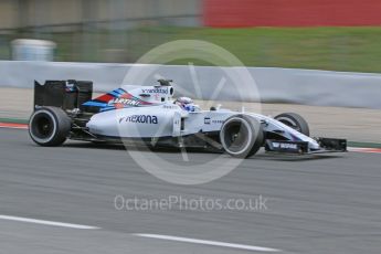 World © Octane Photographic Ltd. Williams Martini Racing, Williams Mercedes FW38 – Alex Lynn. Tuesday 17th May 2016, F1 Spanish In-season testing, Circuit de Barcelona Catalunya, Spain. Digital Ref : 1555CB7D8660