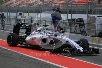 World © Octane Photographic Ltd. Williams Martini Racing, Williams Mercedes FW38 – Alex Lynn. Tuesday 17th May 2016, F1Spanish In-season testing, Circuit de Barcelona Catalunya, Spain. Digital Ref : 1555LB1D9136