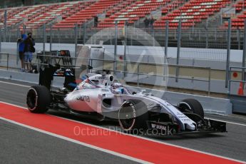 World © Octane Photographic Ltd. Williams Martini Racing, Williams Mercedes FW38 – Alex Lynn. Tuesday 17th May 2016, F1 Spanish In-season testing, Circuit de Barcelona Catalunya, Spain. Digital Ref : 1555LB1D9141