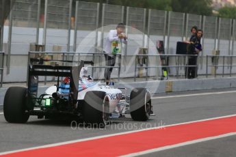 World © Octane Photographic Ltd. Williams Martini Racing, Williams Mercedes FW38 – Alex Lynn. Tuesday 17th May 2016, F1 Spanish In-season testing, Circuit de Barcelona Catalunya, Spain. Digital Ref : 1555LB1D9154