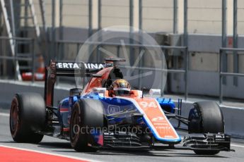 World © Octane Photographic Ltd. Manor Racing MRT05 - Pascal Wehrlein. Tuesday 17th May 2016, F1 Spanish In-season testing, Circuit de Barcelona Catalunya, Spain. Digital Ref : 1555LB1D9318