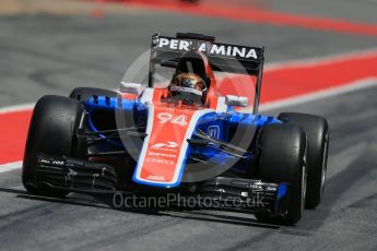 World © Octane Photographic Ltd. Manor Racing MRT05 - Pascal Wehrlein. Tuesday 17th May 2016, F1 Spanish In-season testing, Circuit de Barcelona Catalunya, Spain. Digital Ref : 1555LB1D9450