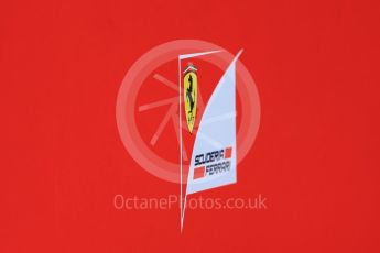 World © Octane Photographic Ltd. Scuderia Ferrari logo. Tuesday 17th May 2016, F1 Spanish In-season testing, Circuit de Barcelona Catalunya, Spain. Digital Ref : 1555LB1D9604