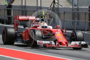 World © Octane Photographic Ltd. Scuderia Ferrari SF16-H – Sebastian Vettel. Tuesday 17th May 2016, F1 Spanish In-season testing, Circuit de Barcelona Catalunya, Spain. Digital Ref : 1555LB1D9611