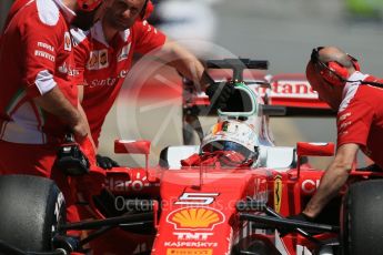 World © Octane Photographic Ltd. Scuderia Ferrari SF16-H – Sebastian Vettel. Tuesday 17th May 2016, F1 Spanish In-season testing, Circuit de Barcelona Catalunya, Spain. Digital Ref : 1555LB1D9664