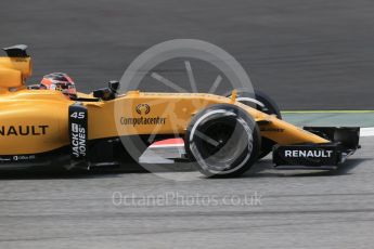 World © Octane Photographic Ltd. Renault Sport F1 Team RS16 - Esteban Ocon Tuesday 17th May 2016, F1 Spanish GP In-season testing, Circuit de Barcelona Catalunya, Spain. Digital Ref :1555LB1D9698