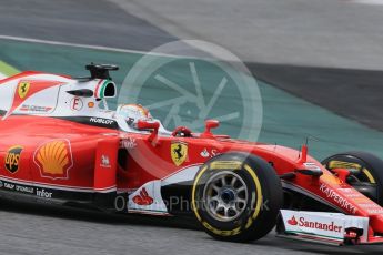 World © Octane Photographic Ltd. Scuderia Ferrari SF16-H – Sebastian Vettel. Tuesday 17th May 2016, F1 Spanish GP In-season testing, Circuit de Barcelona Catalunya, Spain. Digital Ref :1555LB1D9746