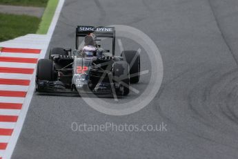 World © Octane Photographic Ltd. McLaren Honda MP4-31 – Jenson Button. Tuesday 17th May 2016, F1 Spanish GP In-season testing, Circuit de Barcelona Catalunya, Spain. Digital Ref :1555LB1D9761