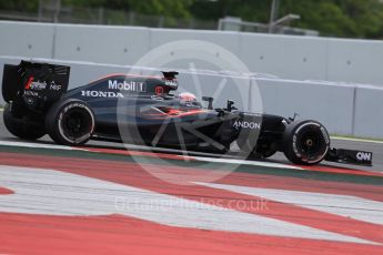 World © Octane Photographic Ltd. McLaren Honda MP4-31 – Jenson Button. Tuesday 17th May 2016, F1 Spanish GP In-season testing, Circuit de Barcelona Catalunya, Spain. Digital Ref :1555LB1D9793