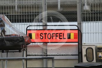 World © Octane Photographic Ltd. McLaren Honda - Stoffel Vandoorne pit board. Wednesday 18th May 2016, F1 Spanish GP In-season testing, Circuit de Barcelona Catalunya, Spain. Digital Ref : 1556CB1D3473