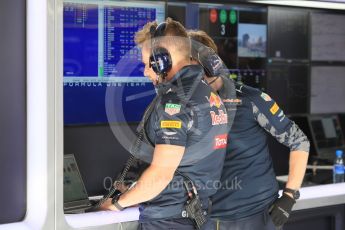 World © Octane Photographic Ltd. Red Bull Racing team members. Wednesday 18th May 2016, F1 Spanish GP In-season testing, Circuit de Barcelona Catalunya, Spain. Digital Ref : 1556CB1D3776