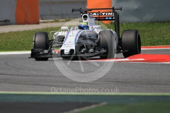 World © Octane Photographic Ltd. Williams Martini Racing, Williams Mercedes FW38 – Felipe Massa. Wednesday 18th May 2016, F1 Spanish GP In-season testing, Circuit de Barcelona Catalunya, Spain. Digital Ref :