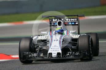 World © Octane Photographic Ltd. Williams Martini Racing, Williams Mercedes FW38 – Felipe Massa. Wednesday 18th May 2016, F1 Spanish GP In-season testing, Circuit de Barcelona Catalunya, Spain. Digital Ref :