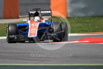 World © Octane Photographic Ltd. Manor Racing MRT05 – Jordan King. Wednesday 18th May 2016. F1 Spanish GP In-season testing, Circuit de Barcelona Catalunya, Spain. Digital Ref :