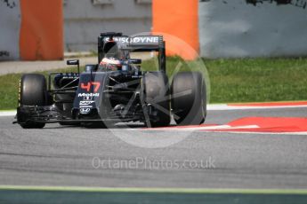 World © Octane Photographic Ltd. McLaren Honda MP4-31 – Stoffel Vandoorne. Wednesday 18th May 2016, F1 Spanish GP In-season testing, Circuit de Barcelona Catalunya, Spain. Digital Ref :