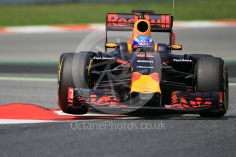 World © Octane Photographic Ltd. Red Bull Racing RB12 – Max Verstappen. Wednesday 18th May 2016, F1 Spanish GP In-season testing, Circuit de Barcelona Catalunya, Spain. Digital Ref :