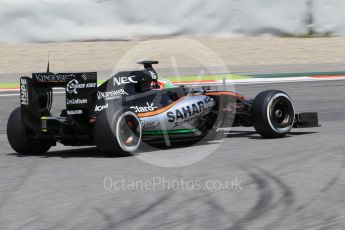 World © Octane Photographic Ltd. Sahara Force India VJM09 - Alfonso Celis. Wednesday 18th May 2016, F1 Spanish GP In-season testing, Circuit de Barcelona Catalunya, Spain. Digital Ref : 1556CB1D4227