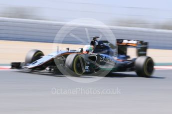 World © Octane Photographic Ltd. Sahara Force India VJM09 - Alfonso Celis. Wednesday 18th May 2016, F1 Spanish GP In-season testing, Circuit de Barcelona Catalunya, Spain. Digital Ref : 1556CB7D9253