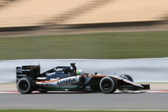 World © Octane Photographic Ltd. Sahara Force India VJM09 - Alfonso Celis. Wednesday 18th May 2016, F1 Spanish GP In-season testing, Circuit de Barcelona Catalunya, Spain. Digital Ref : 1556CB7D9401