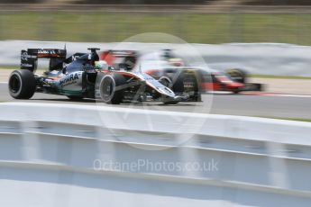 World © Octane Photographic Ltd. Sahara Force India VJM09 - Alfonso Celis. Wednesday 18th May 2016, F1 Spanish GP In-season testing, Circuit de Barcelona Catalunya, Spain. Digital Ref : 1556CB7D9459