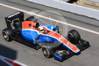 World © Octane Photographic Ltd. Manor Racing MRT05 – Jordan King. Wednesday 18th May 2016. F1 Spanish GP In-season testing, Circuit de Barcelona Catalunya, Spain. Digital Ref : 1556CB7D9709