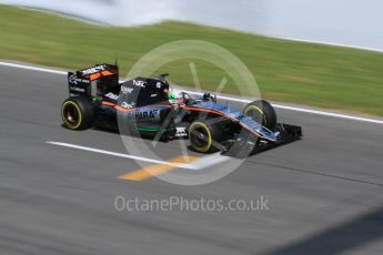 World © Octane Photographic Ltd. Sahara Force India VJM09 - Alfonso Celis. Wednesday 18th May 2016, F1 Spanish GP In-season testing, Circuit de Barcelona Catalunya, Spain. Digital Ref : 1556CB7D9722