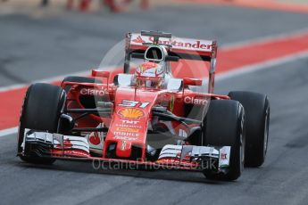 World © Octane Photographic Ltd. Scuderia Ferrari SF16-H – Antonio Fuoco. Wednesday 18th May 2016, F1 Spanish GP In-season testing, Circuit de Barcelona Catalunya, Spain. Digital Ref : 1556LB1D0089