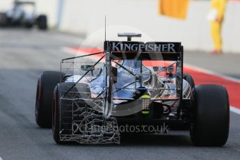 World © Octane Photographic Ltd. Sahara Force India VJM09 - Alfonso Celis. Wednesday 18th May 2016, F1 Spanish GP In-season testing, Circuit de Barcelona Catalunya, Spain. Digital Ref : 1556LB1D0182