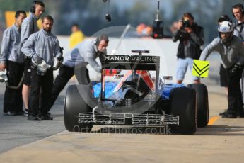 Wednesday World © Octane Photographic Ltd. Manor Racing MRT05 – Jordan King. Wednesday 18th May 2016. F1 Spanish GP In-season testing, Circuit de Barcelona Catalunya, Spain. Digital Ref : 1556LB1D0411