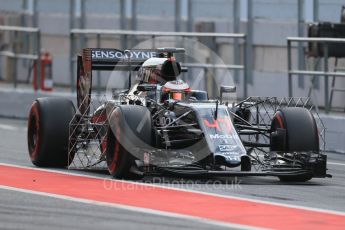 World © Octane Photographic Ltd. McLaren Honda MP4-31 – Stoffel Vandoorne. Wednesday 18th May 2016, F1 Spanish GP In-season testing, Circuit de Barcelona Catalunya, Spain. Digital Ref : 1556LB1D0451