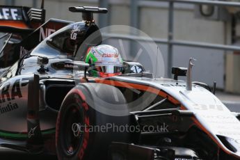 World © Octane Photographic Ltd. Sahara Force India VJM09 - Alfonso Celis. Wednesday 18th May 2016, F1 Spanish GP In-season testing, Circuit de Barcelona Catalunya, Spain. Digital Ref : 1556LB1D0551