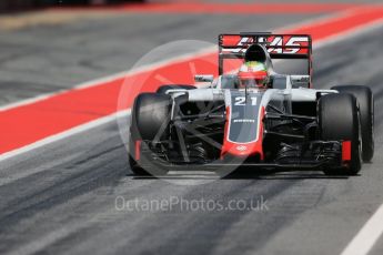 World © Octane Photographic Ltd. Haas F1 Team VF-16 - Esteban Gutierrez. Wednesday 18th May 2016, F1 Spanish GP In-season testing, Circuit de Barcelona Catalunya, Spain. Digital Ref : 1556LB1D0733