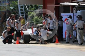 World © Octane Photographic Ltd. Haas F1 Team VF-16 - Esteban Gutierrez. Wednesday 18th May 2016, F1 Spanish GP In-season testing, Circuit de Barcelona Catalunya, Spain. Digital Ref : 1556LB1D0907