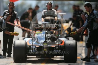 World © Octane Photographic Ltd. Sahara Force India VJM09 - Alfonso Celis. Wednesday 18th May 2016, F1 Spanish GP In-season testing, Circuit de Barcelona Catalunya, Spain. Digital Ref : 1556LB1D0970