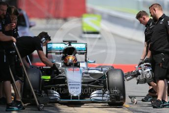 World © Octane Photographic Ltd. Mercedes AMG Petronas W07 Hybrid – Pascal Wehrlein. Wednesday 18th May 2016, F1 Spanish In-season testing, Circuit de Barcelona Catalunya, Spain. Digital Ref : 1556LB1D1008