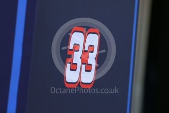 World © Octane Photographic Ltd. Scuderia Toro Rosso – Daniil Kyat number. Wednesday 18th May 2016, F1 Spanish GP In-season testing, Circuit de Barcelona Catalunya, Spain. Digital Ref : 1556LB1D1066