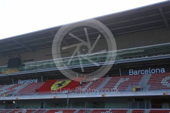 World © Octane Photographic Ltd. Scuderia Ferrari fans. Wednesday 18th May 2016, F1 Spanish GP In-season testing, Circuit de Barcelona Catalunya, Spain. Digital Ref : 1556LB5D4921