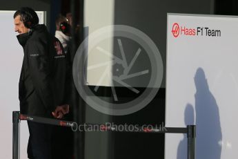 World © Octane Photographic Ltd. Haas F1 Team - Gunther Steiner. Thursday 25th February 2016, F1 Winter testing, Circuit de Barcelona Catalunya, Spain, Day 4. Digital Ref :