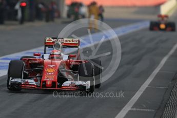 World © Octane Photographic Ltd. Scuderia Ferrari SF16-H – Kimi Raikkonen. Thursday 25th February 2016, F1 Winter testing, Circuit de Barcelona Catalunya, Spain, Day 4. Digital Ref : 1507LB1D1770