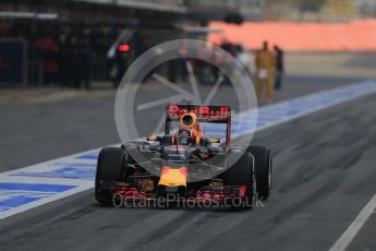 World © Octane Photographic Ltd. Red Bull Racing-TAG Heuer RB12 – Daniil Kvyat. Thursday 25th February 2016, F1 Winter testing, Circuit de Barcelona Catalunya, Spain, Day 4. Digital Ref : 1507LB1D1792