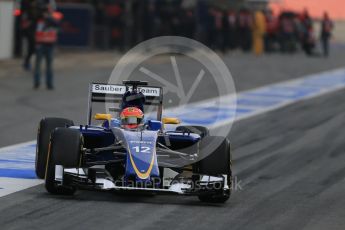 World © Octane Photographic Ltd. Sauber F1 Team C34 – Felipe Nasr. Thursday 25th February 2016, F1 Winter testing, Circuit de Barcelona Catalunya, Spain, Day 4. Digital Ref : 1507LB1D1911