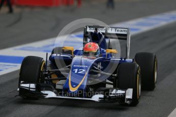 World © Octane Photographic Ltd. Sauber F1 Team C34 – Felipe Nasr. Thursday 25th February 2016, F1 Winter testing, Circuit de Barcelona Catalunya, Spain, Day 4. Digital Ref : 1507LB1D1921