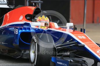 World © Octane Photographic Ltd. Manor Racing MRT05 – Rio Haryanto. Thursday 25th February 2016, F1 Winter testing, Circuit de Barcelona Catalunya, Spain, Day 4. Digital Ref : 1507LB1D1965