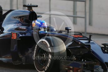 World © Octane Photographic Ltd. Scuderia Toro Rosso STR11 – Max Verstappen. Thursday 25th February 2016, F1 Winter testing, Circuit de Barcelona Catalunya, Spain, Day 4. Digital Ref : 1507LB1D2131