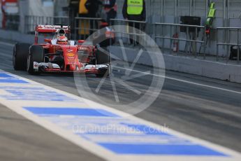 World © Octane Photographic Ltd. Scuderia Ferrari SF16-H – Kimi Raikkonen. Thursday 25th February 2016, F1 Winter testing, Circuit de Barcelona Catalunya, Spain, Day 4. Digital Ref : 1507LB1D2259