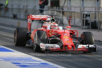 World © Octane Photographic Ltd. Scuderia Ferrari SF16-H – Kimi Raikkonen. Thursday 25th February 2016, F1 Winter testing, Circuit de Barcelona Catalunya, Spain, Day 4. Digital Ref : 1507LB1D2271
