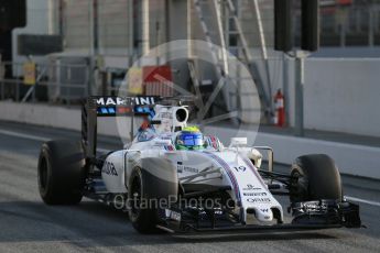 World © Octane Photographic Ltd. Williams Martini Racing, Williams Mercedes FW38 – Felipe Massa. Thursday 25th February 2016, F1 Winter testing, Circuit de Barcelona Catalunya, Spain, Day 4. Digital Ref : 1507LB1D2318