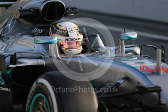 World © Octane Photographic Ltd. Mercedes AMG Petronas F1 W07 Hybrid – Lewis Hamilton. Thursday 25th February 2016, F1 Winter testing, Circuit de Barcelona Catalunya, Spain, Day 4. Digital Ref : 1507LB1D2359