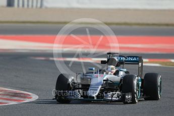 World © Octane Photographic Ltd. Mercedes AMG Petronas F1 W07 Hybrid – Lewis Hamilton. Thursday 25th February 2016, F1 Winter testing, Circuit de Barcelona Catalunya, Spain, Day 4. Digital Ref : 1507LB1D2619